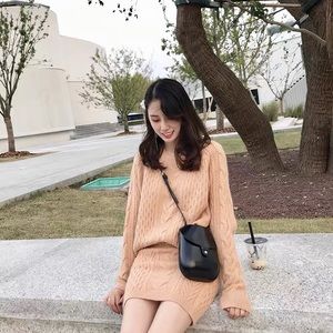 Sweater dress suit